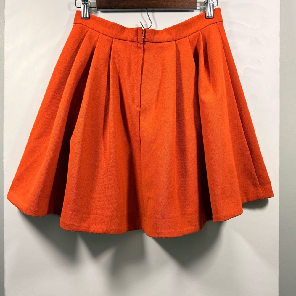 H&M Vibrant Orange Fabric Blend Size 8 Mini Skit - Picture 2 of 5